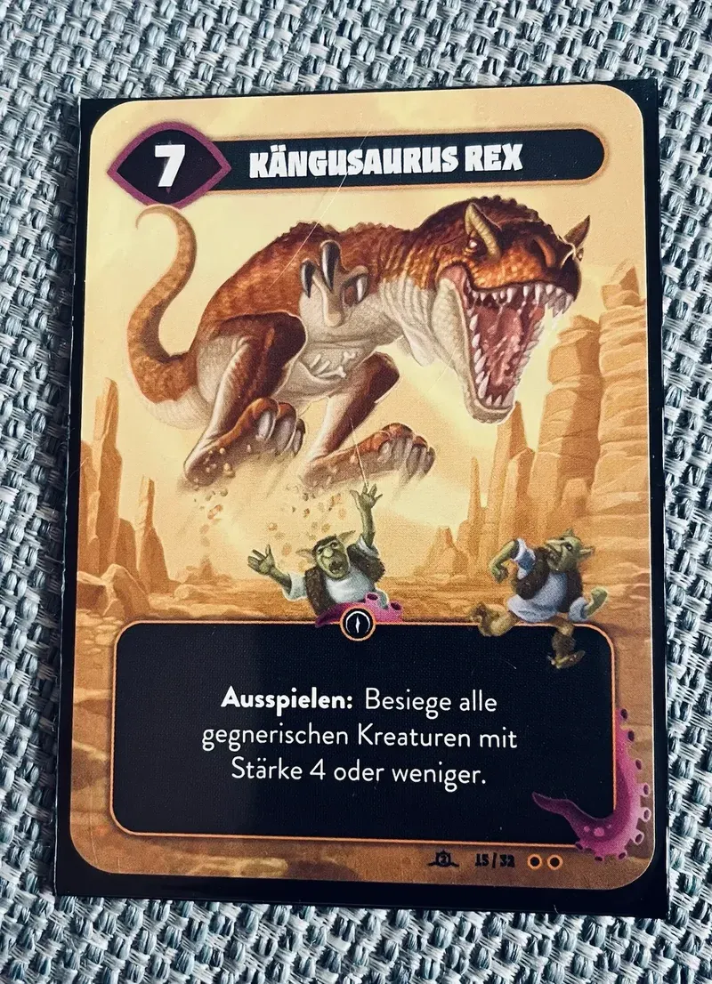 Our Mindbug card Kängusaurus Rex