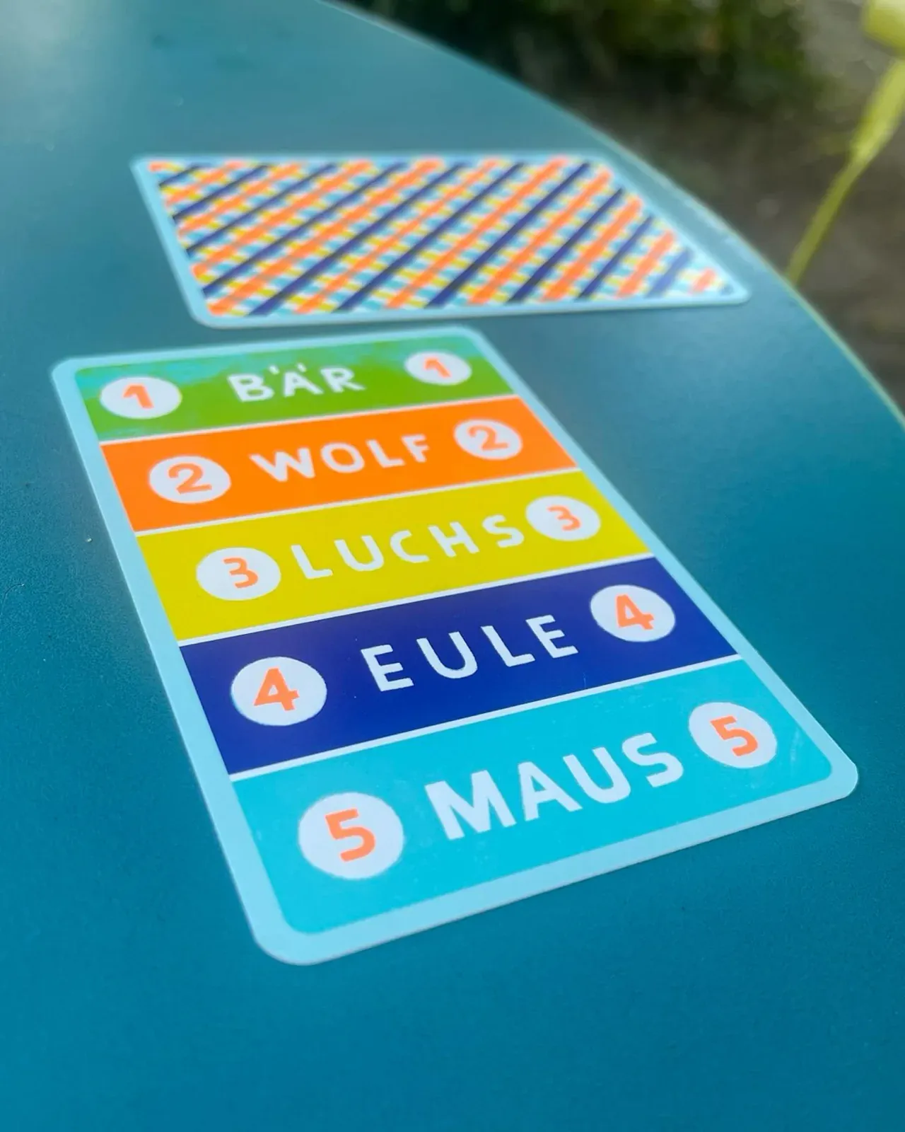 Schnitzeljagd animal cards with numbers