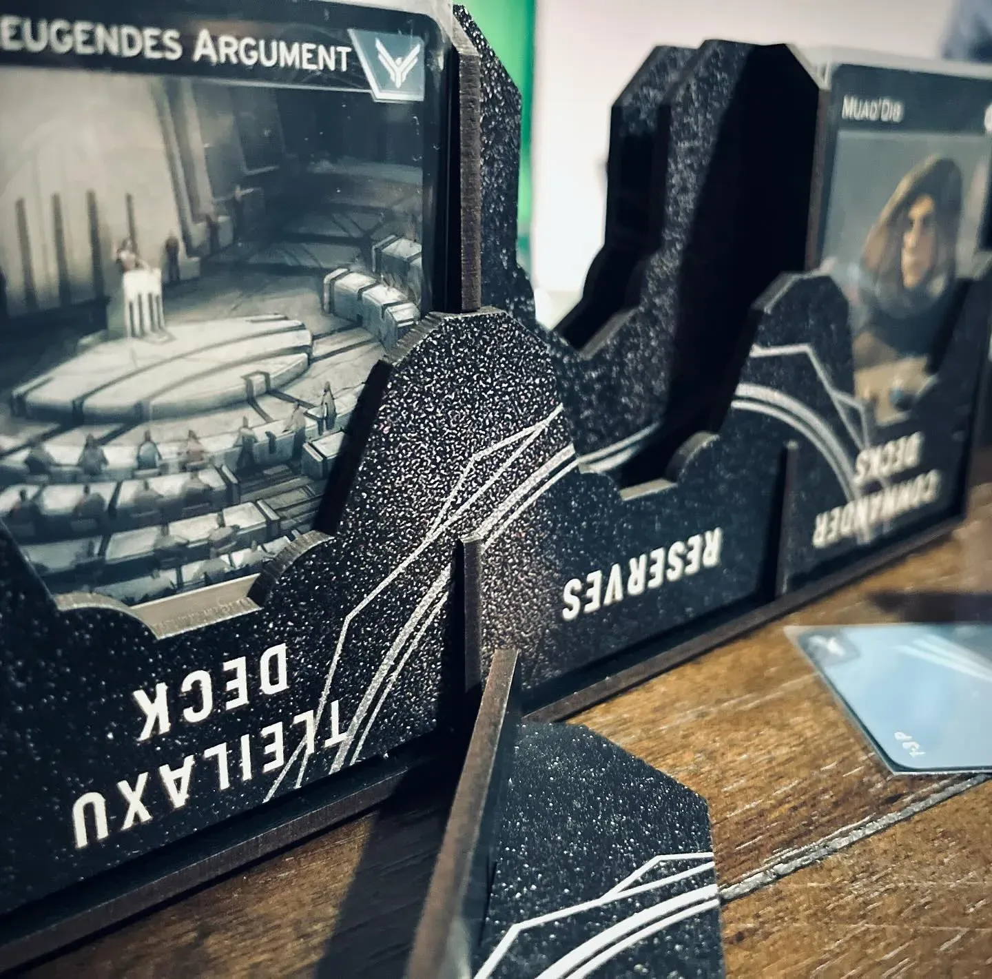 Dune: Imperium – Uprising decks in a card organizer