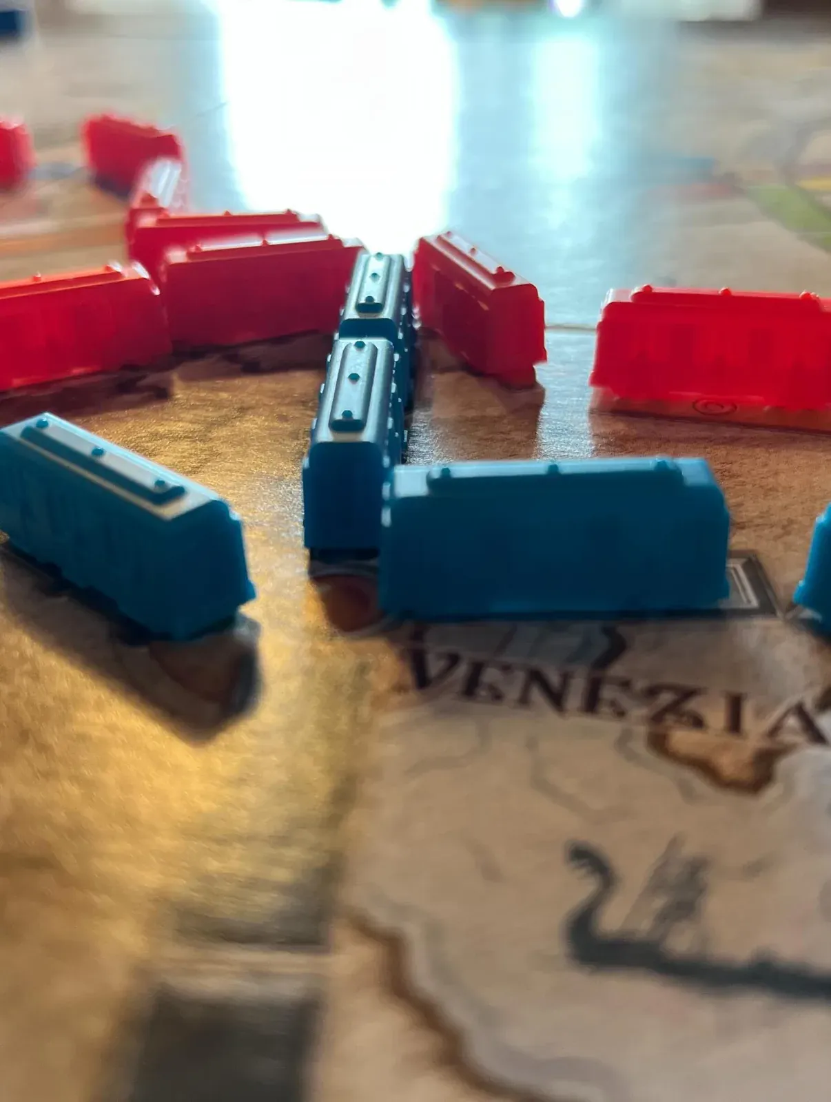 Züge in der Nähe von Venezia auf der Karte von Zug um Zug: Europa