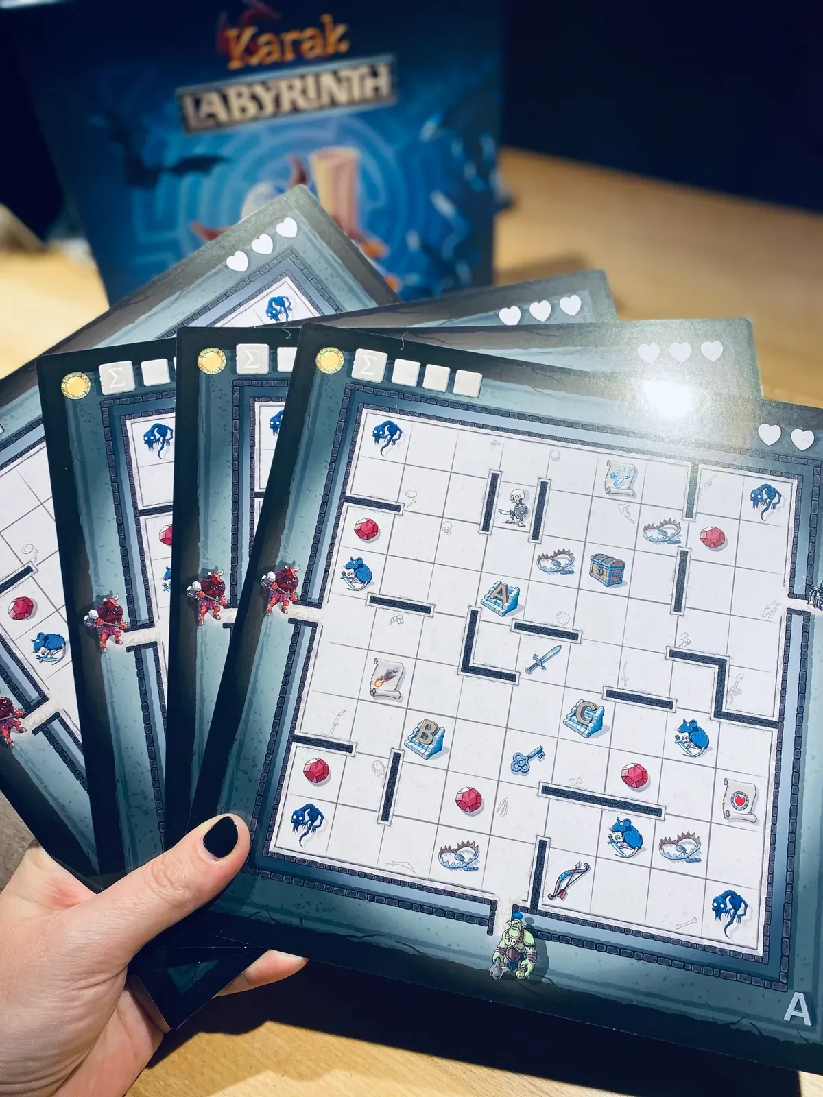 Spielerbögen von Karak: Labyrinth mit eingezeichnetem Labyrinth