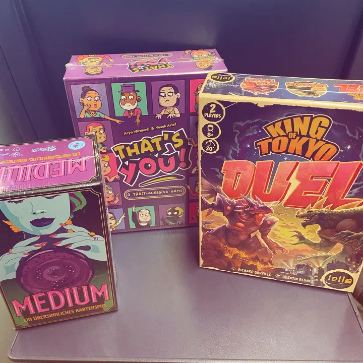 Unsere Beute von der SPIEL Essen 2024: Medium, That's You und King of Tokyo: Duel