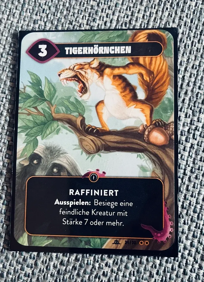 Our Mindbug card Tigerhörnchen, the tiger squirrel