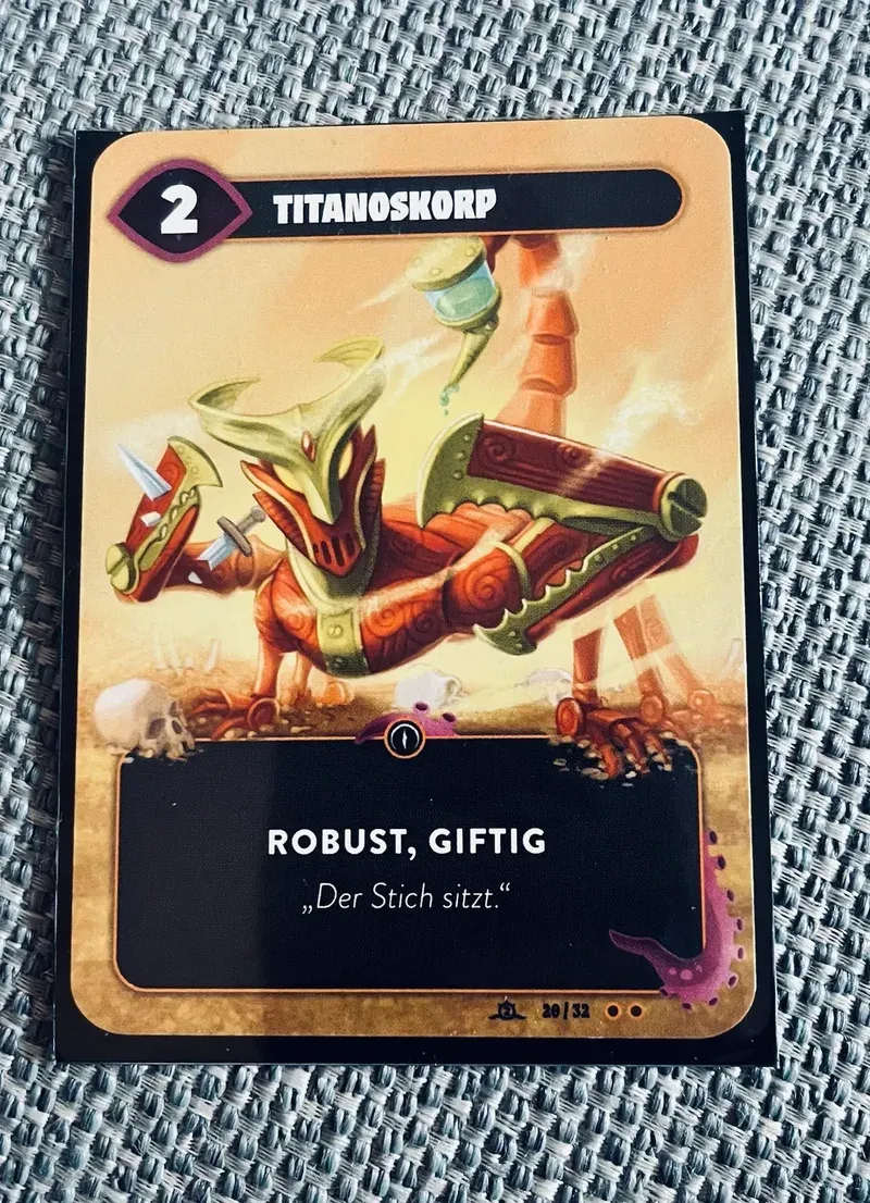 Our Mindbug card Titanoskorp